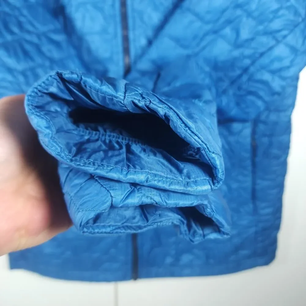 The North Face Men's ThermoBall Sz S Blue Lightweight Full Zip Puffer Jacket